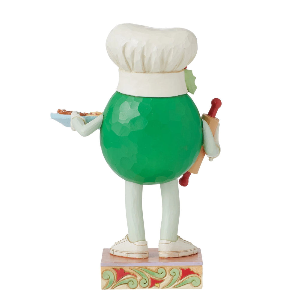 M&M's Baked By Green Figurine with Cookies | Holiday Character Collectible | Jim Shore