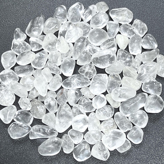Clear Quartz Crystal Small Tumbled Stones (By The Ounce or Pound)