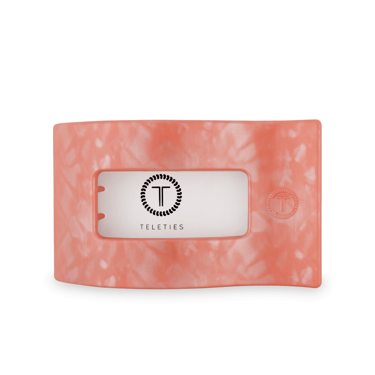 Dreamsicle Large Flat Rectangle Hair Clip | TELETIES 4" Nearly Unbreakable Orange Claw Clip