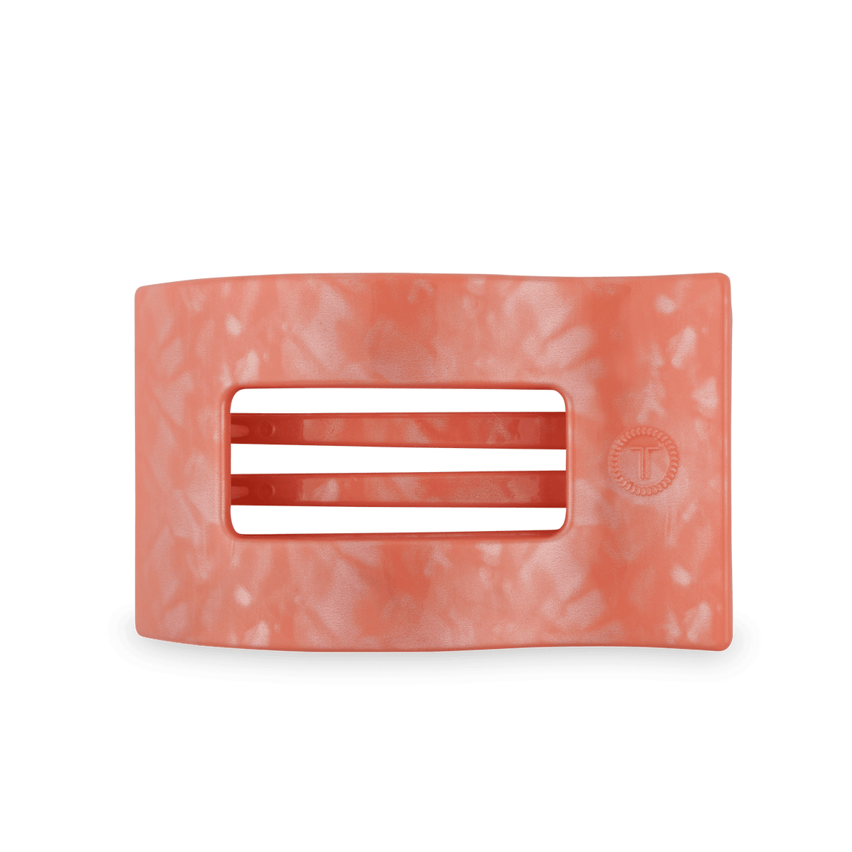 Dreamsicle Large Flat Rectangle Hair Clip | TELETIES 4" Nearly Unbreakable Orange Claw Clip