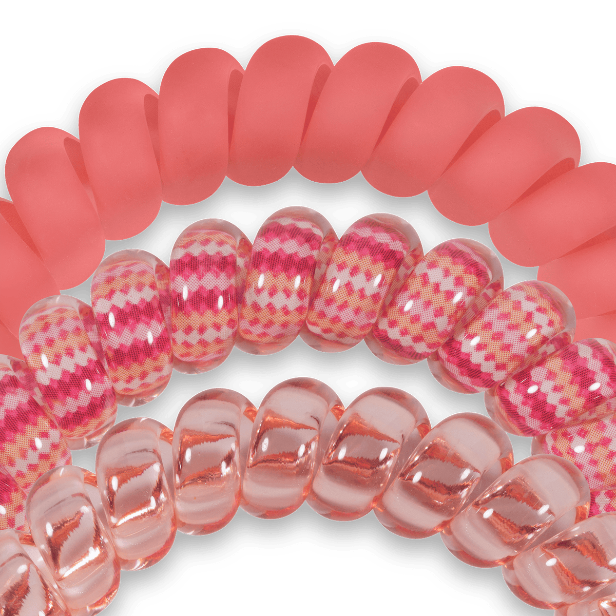 Dreamsicle Large Hair Ties | Orange & Pink 3-Pack | TELETIES