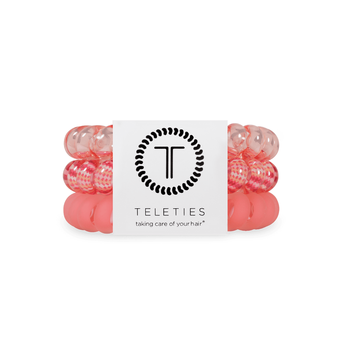 Dreamsicle Large Hair Ties | Orange & Pink 3-Pack | TELETIES
