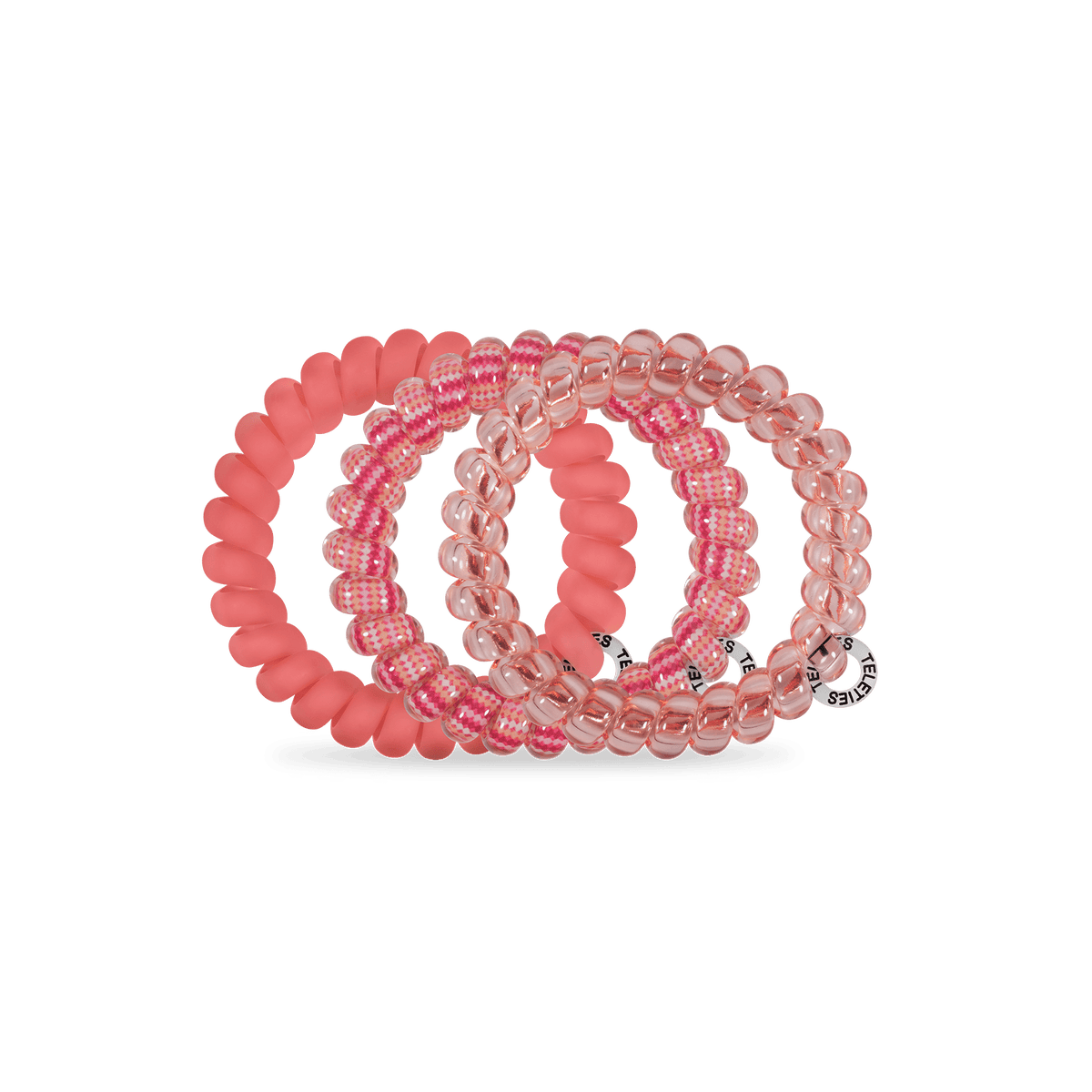 Dreamsicle Large Hair Ties | Orange & Pink 3-Pack | TELETIES