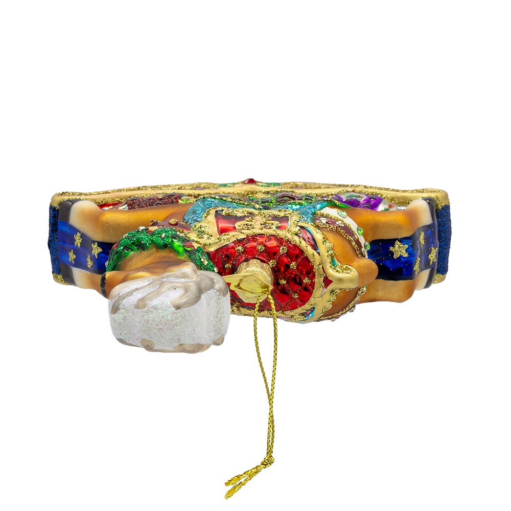 Bellissimo Glass Rocking Deer Ornament