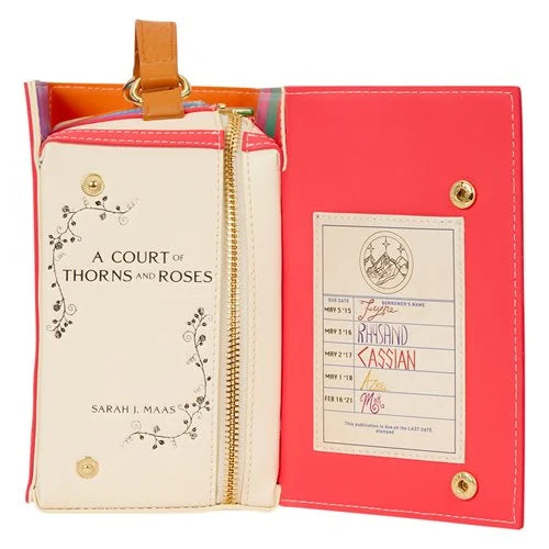 A Court of Thorns and Roses Book Series Figural Crossbody Bag | ACOTAR Faux Leather Bag | Loungefly