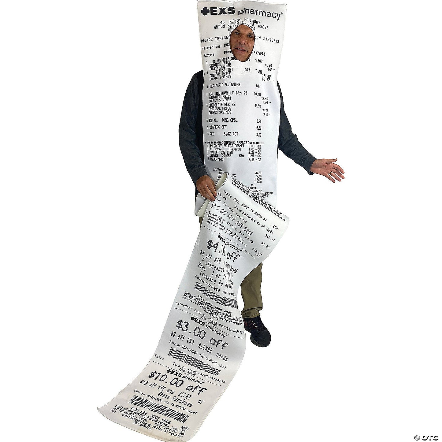 Adult Exs-Ively Long Pharmacy Receipt