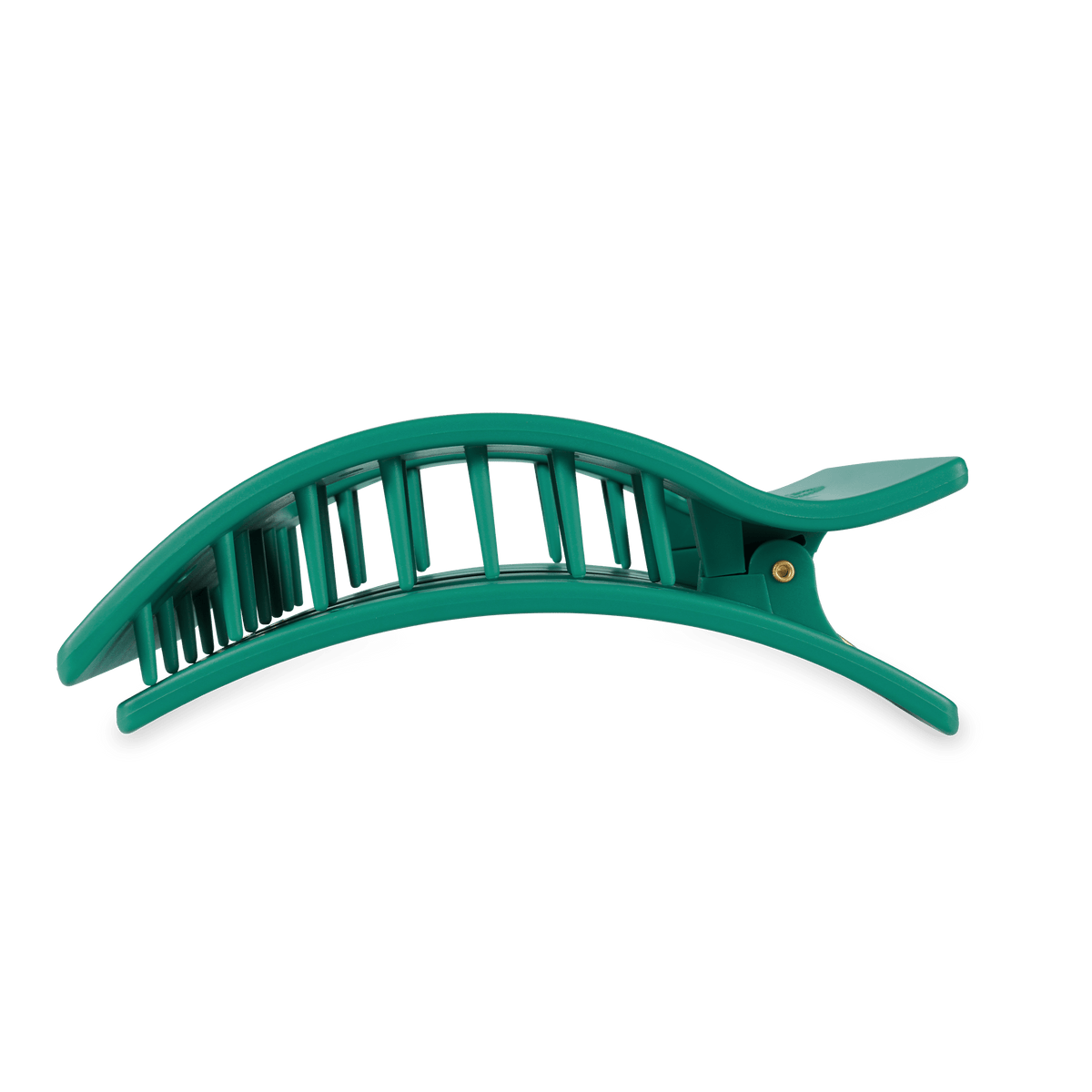Fir Real Large Flat Rectangle Hair Clip | TELETIES 4" Nearly Unbreakable Matte Green Claw Clip