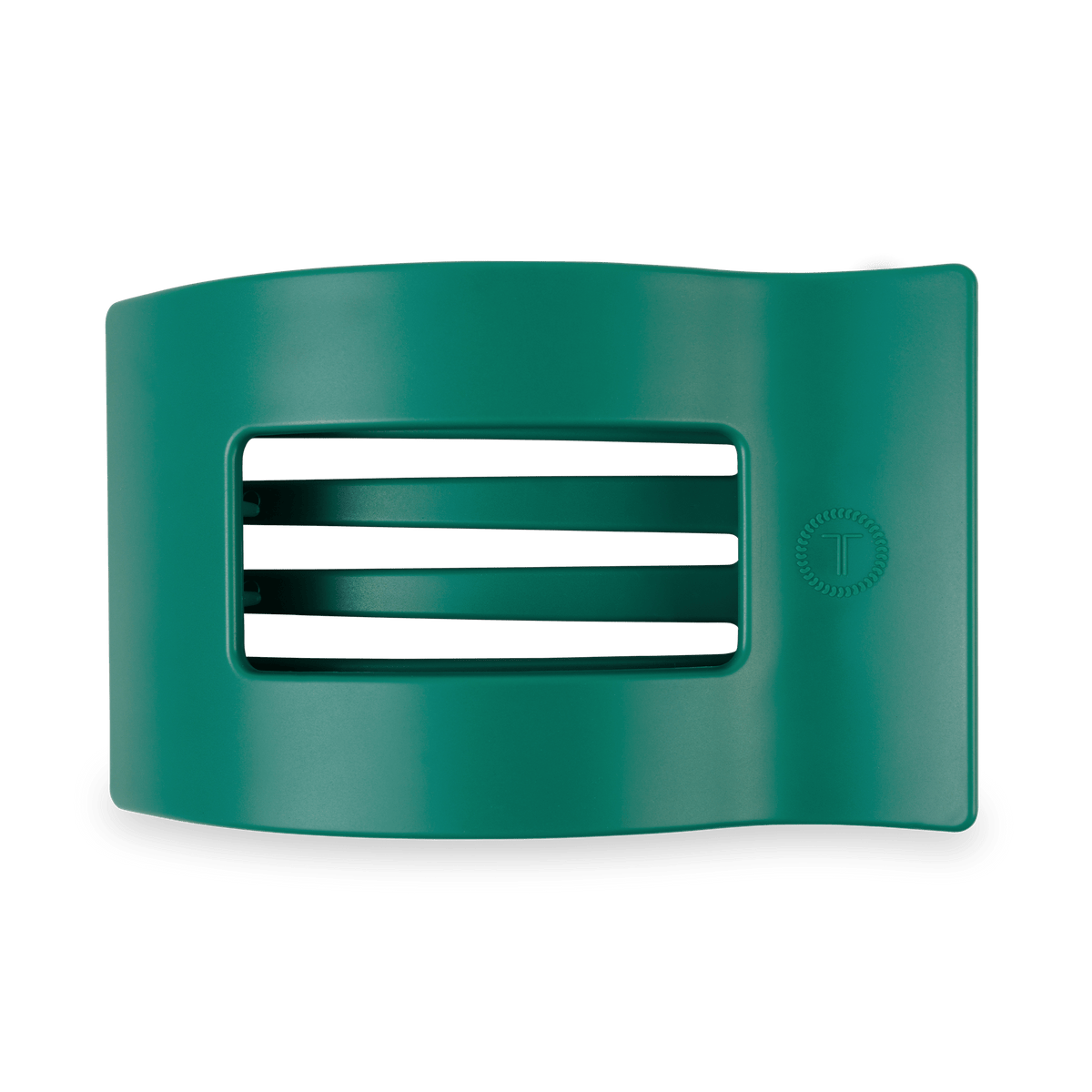 Fir Real Large Flat Rectangle Hair Clip | TELETIES 4" Nearly Unbreakable Matte Green Claw Clip