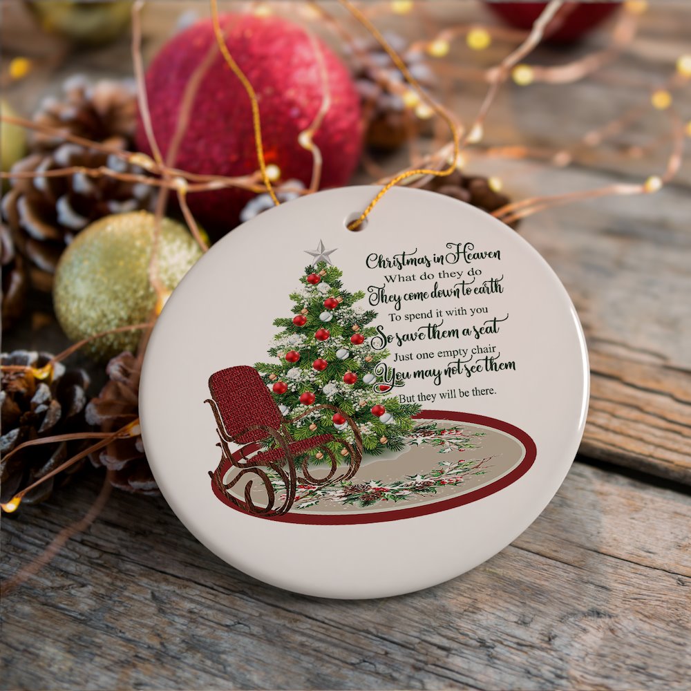 Christmas in Heaven Sentimental Memorial Quote Ceramic Ornament Bundle