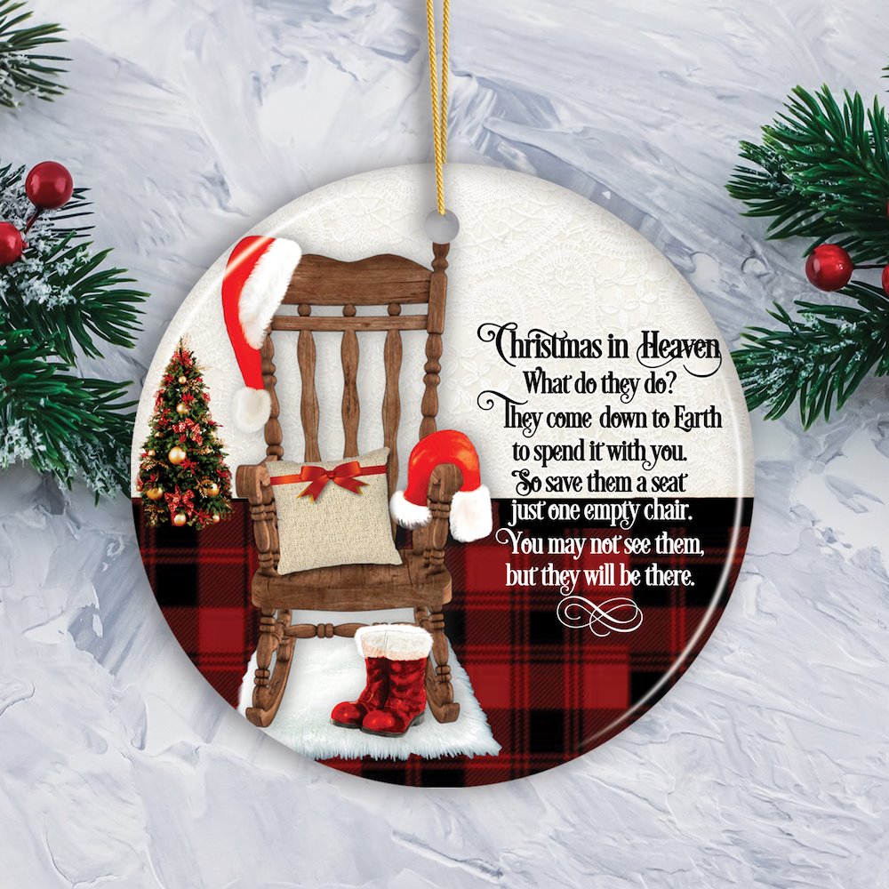 Christmas in Heaven Sentimental Memorial Quote Ceramic Ornament Bundle