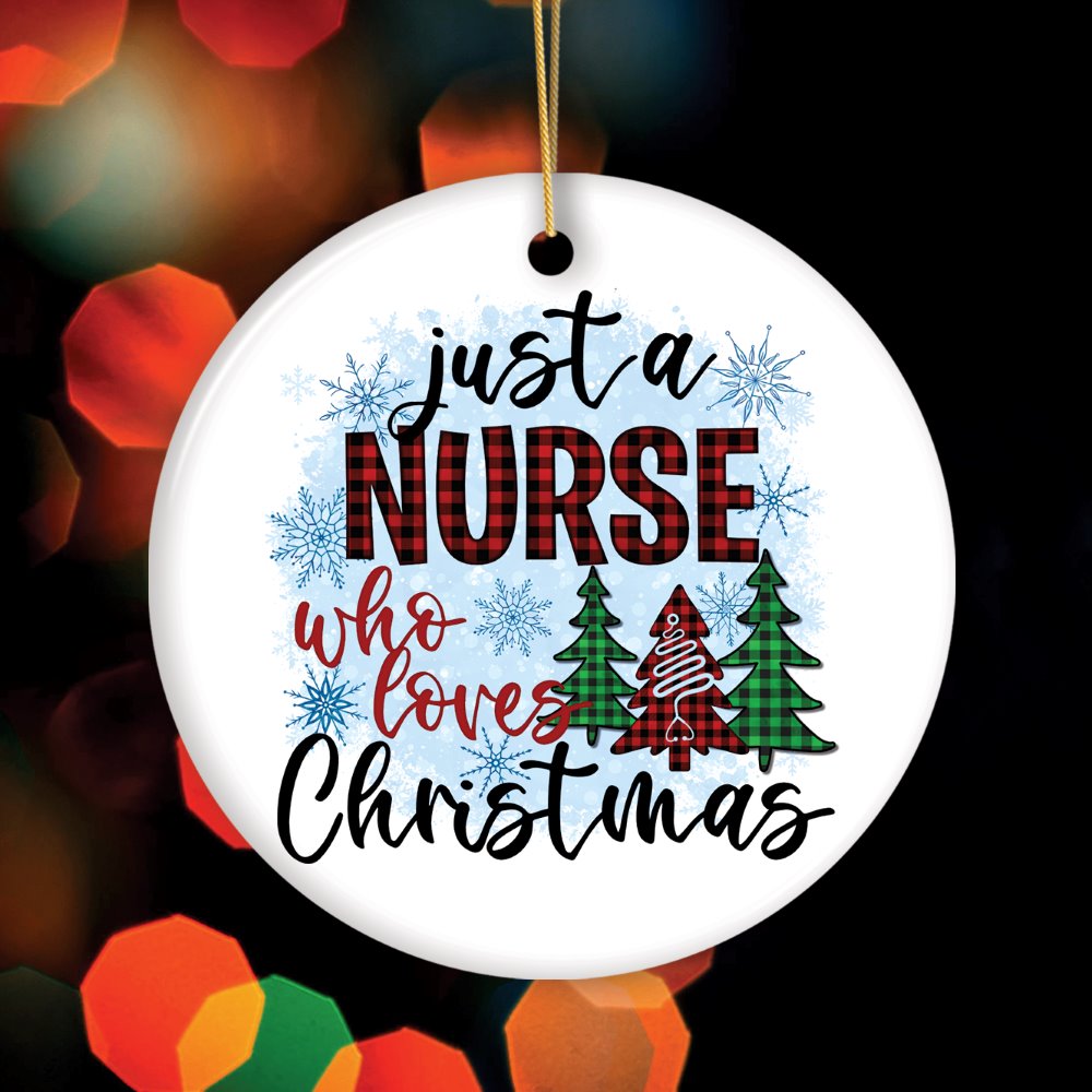 Cute Christmas Ornament Nursing Set, Bundle of Four Nurse Themed Gifts