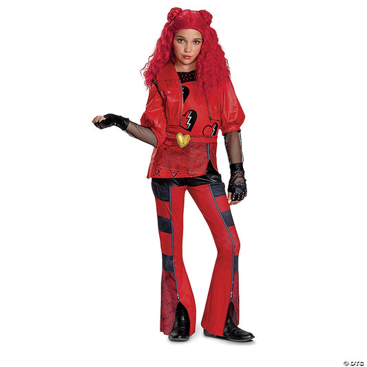 Girl's Deluxe Disney's Descendants 4: The Rise of Red Princess Red Costume - Large 10-12