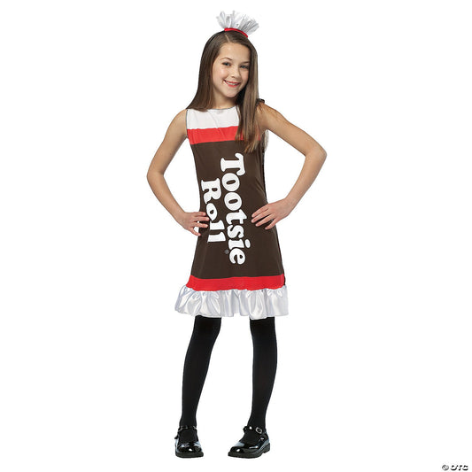 Girl's Tootsie Roll Tank Dress Costume, Girls 7 - 10
