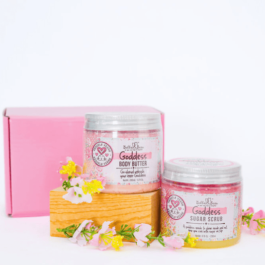 Bella & Bear Goddess Gift Set - 3-in-1 Body Scrub & Goddess Body Butter