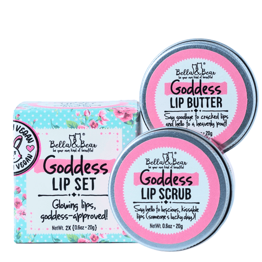 Bella & Bear Goddess Lip Set - Lip Scrub & LIp Butter