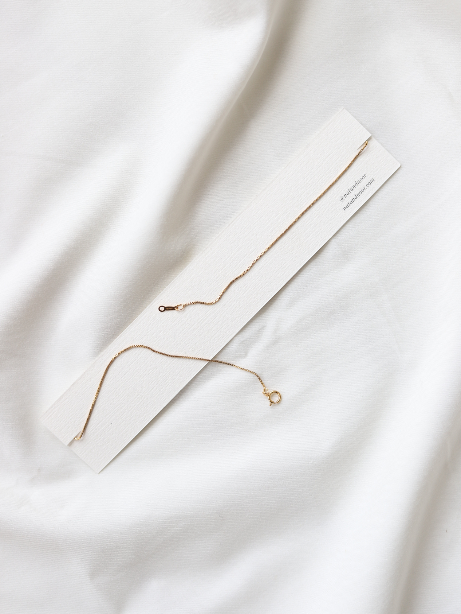 Delicate Staple Box Chain - Gold Filled
