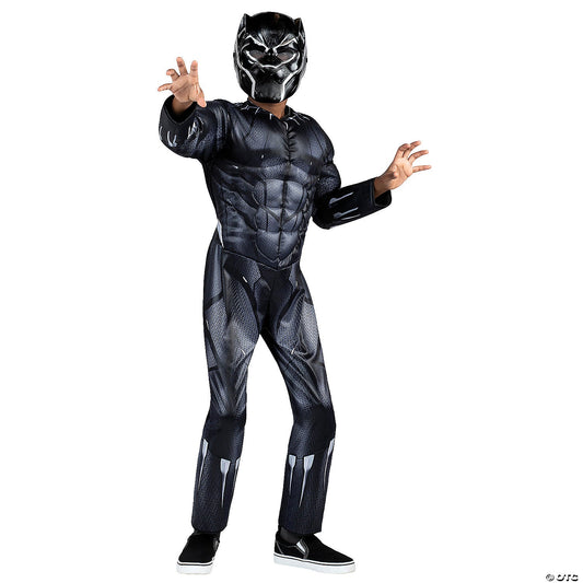 Kids Qualux Black Panther Costume - Large 12-14