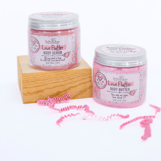 Bella & Bear Love Flutter Gift Set | Body Scrub | Body Butter | Gift