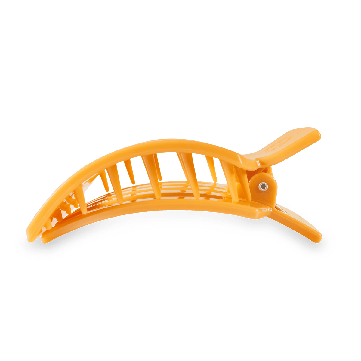 Mango for It! Large Flat Square Hair Clip | TELETIES 4.5" Nearly Unbreakable Orange Claw Clip