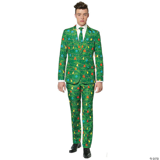 Men's Green Christmas Tree Suit - XL