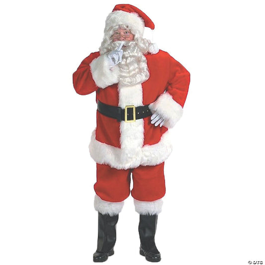 Men's Plus Size Rich Velour Santa Suit Costume