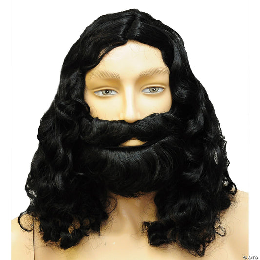 Men's Special Bargain Biblical Wig Set - Black