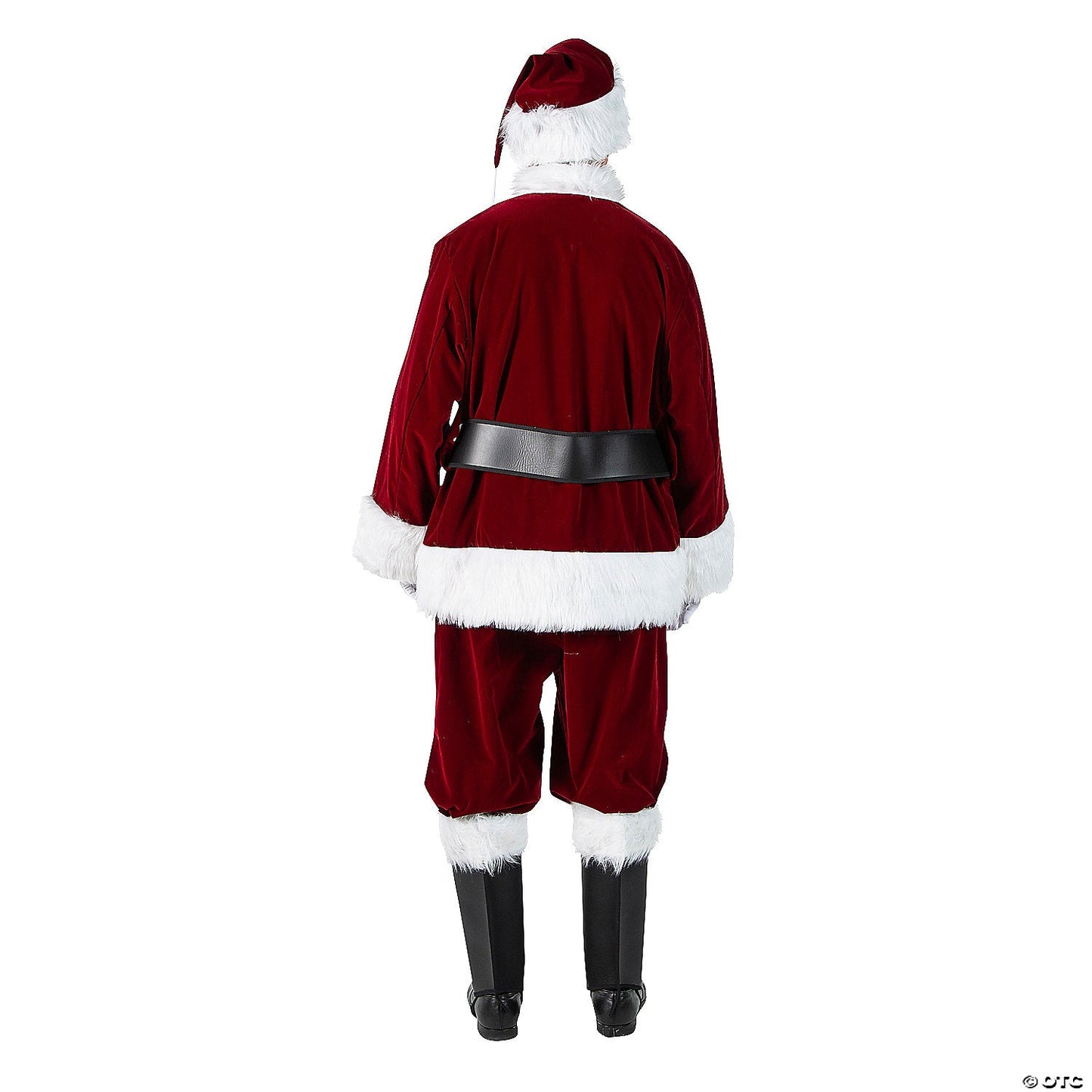 Men's Burgundy Velvet Santa Suit Costume - LG