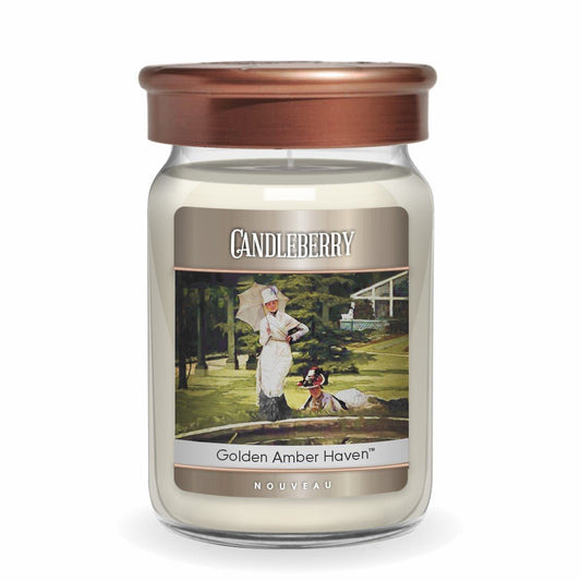 NOUVEAU™ - Golden Amber Haven™, Large Jar Candle