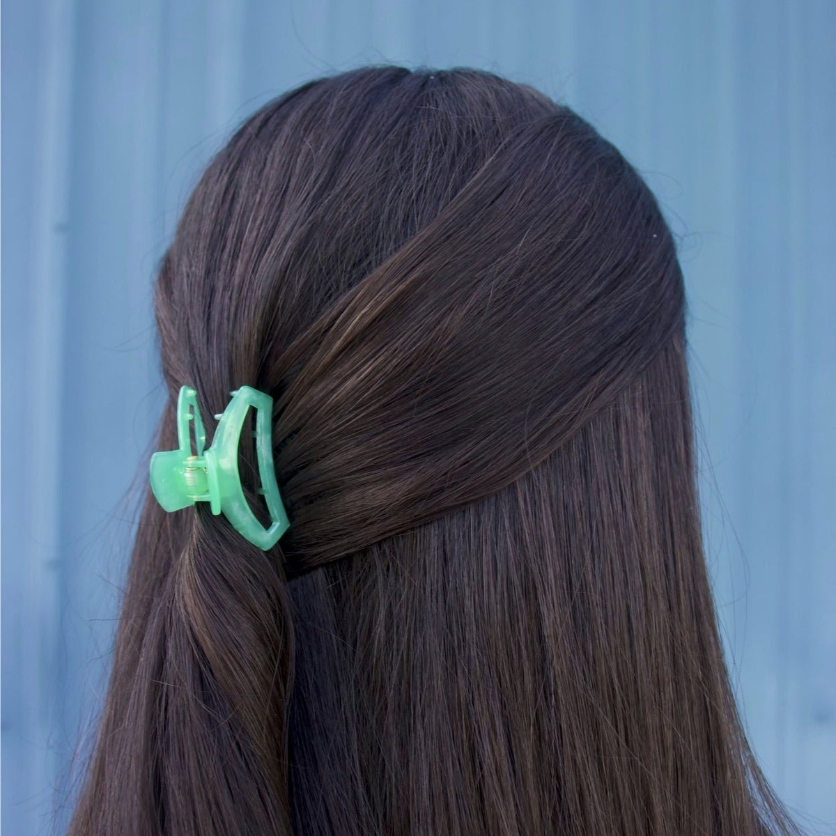 Spring Splash Tiny Open Hair Clip | Green Bendable Teeth Clip | TELETIES