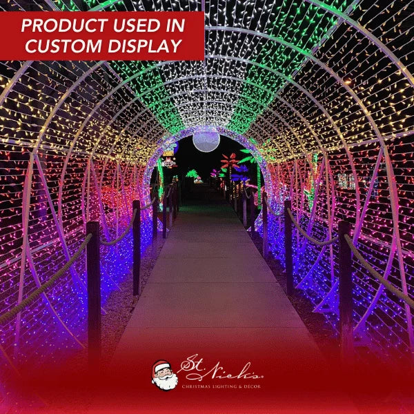 LED Mini Lights 5MM Pink Twinkle Green Wire - 6" Spacing