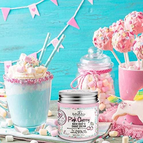 Pink Cherry Whipped Bath Soap & Shave Cream 6.7oz