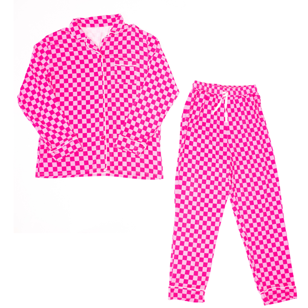 Button-Up Luxe Adult Pajamas