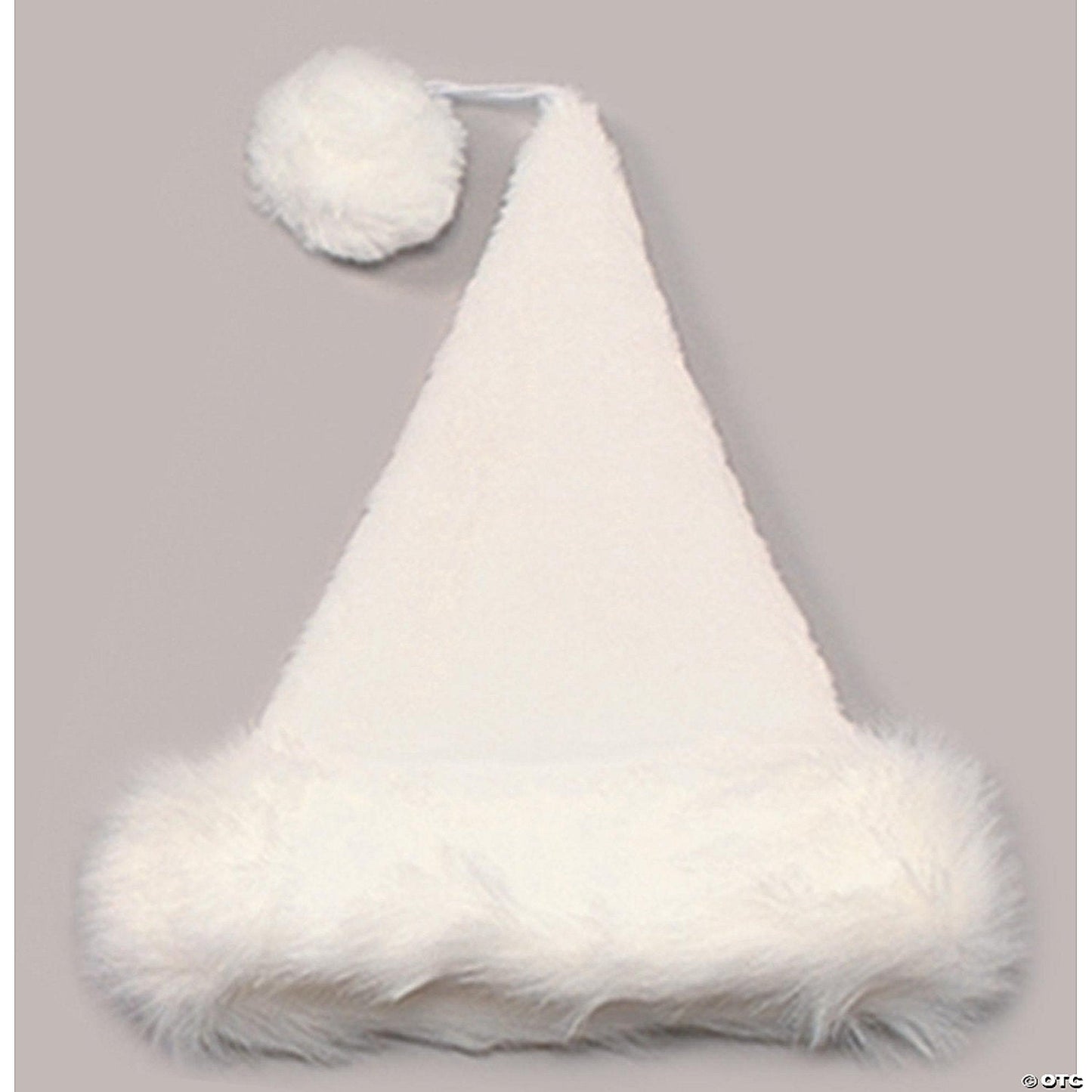 Plush Velvet Santa Hat - White