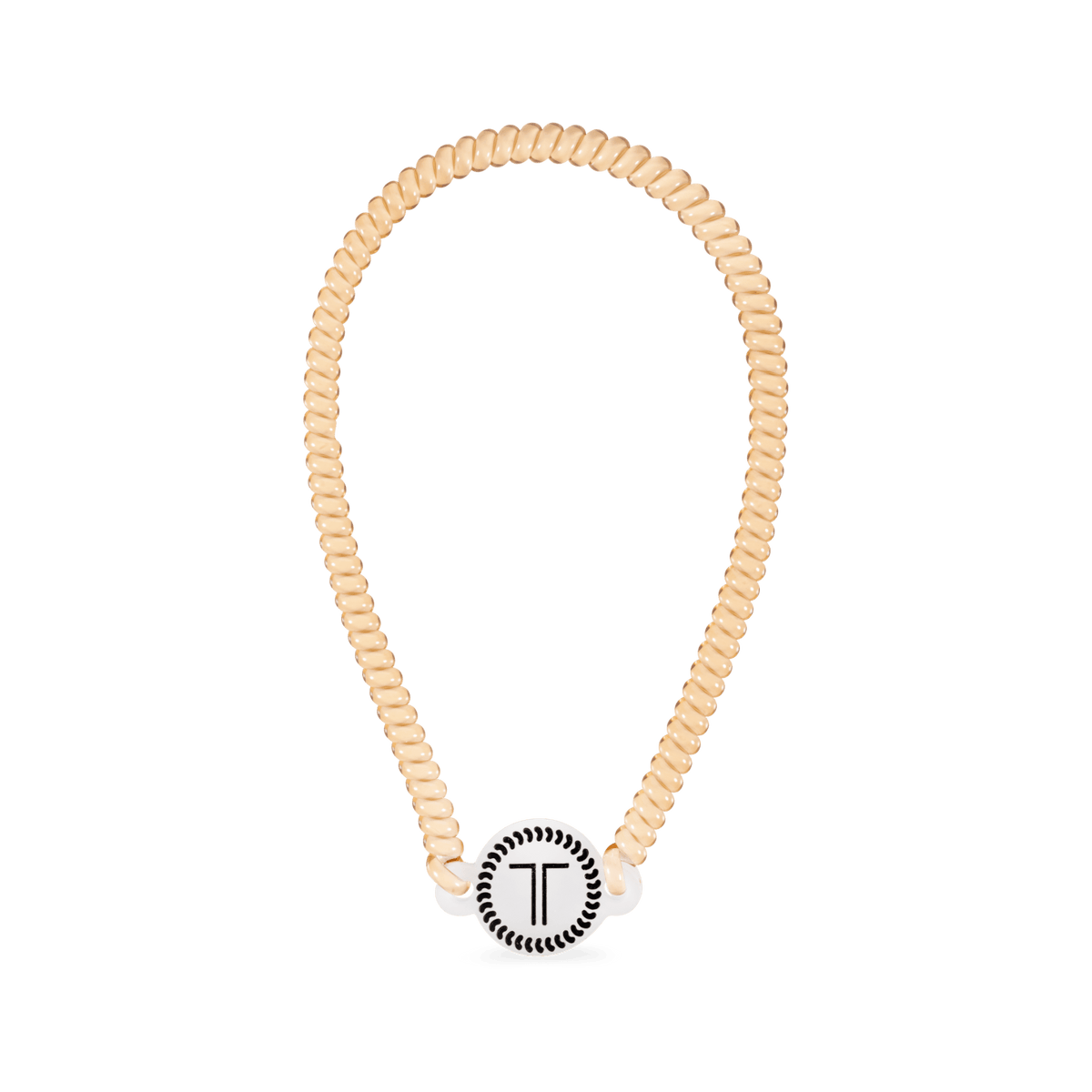 Sahara Beige Spiral Headband | TELETIES Warm Neutral No-Slip Coil Headband