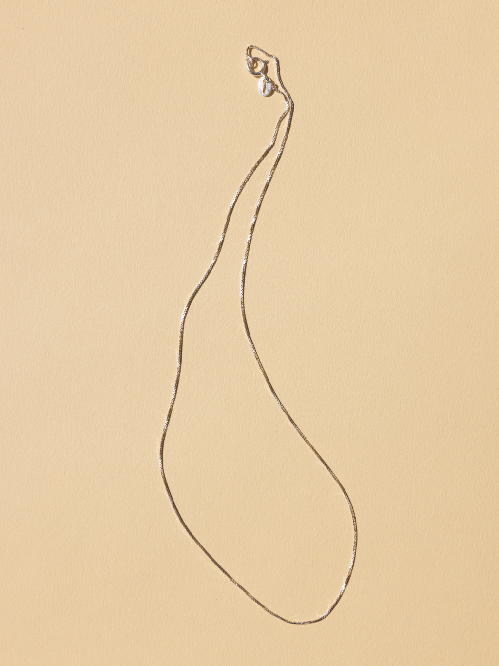 Delicate Staple Box Chain - Silver