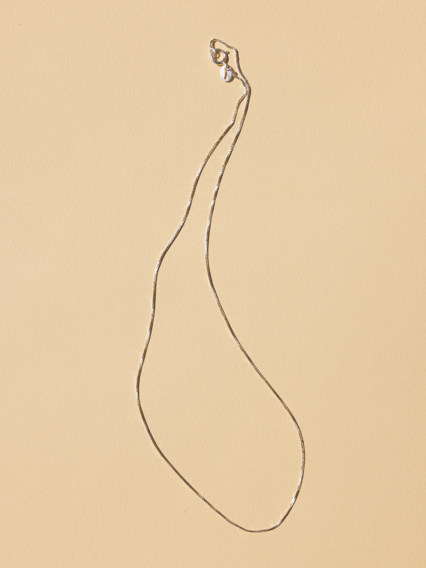 Delicate Staple Box Chain - Silver