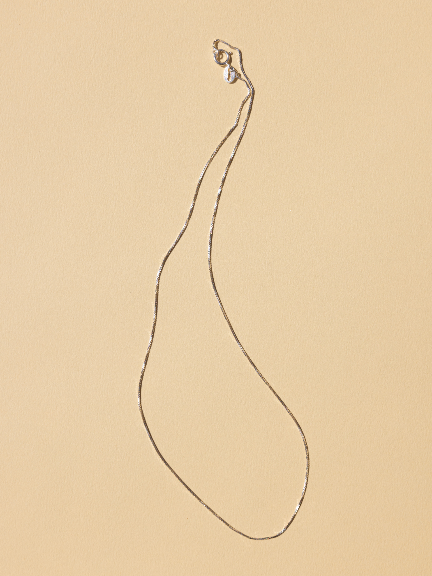 Delicate Staple Box Chain - Silver