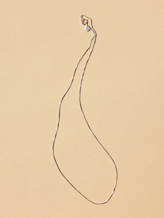 Delicate Staple Box Chain - Silver