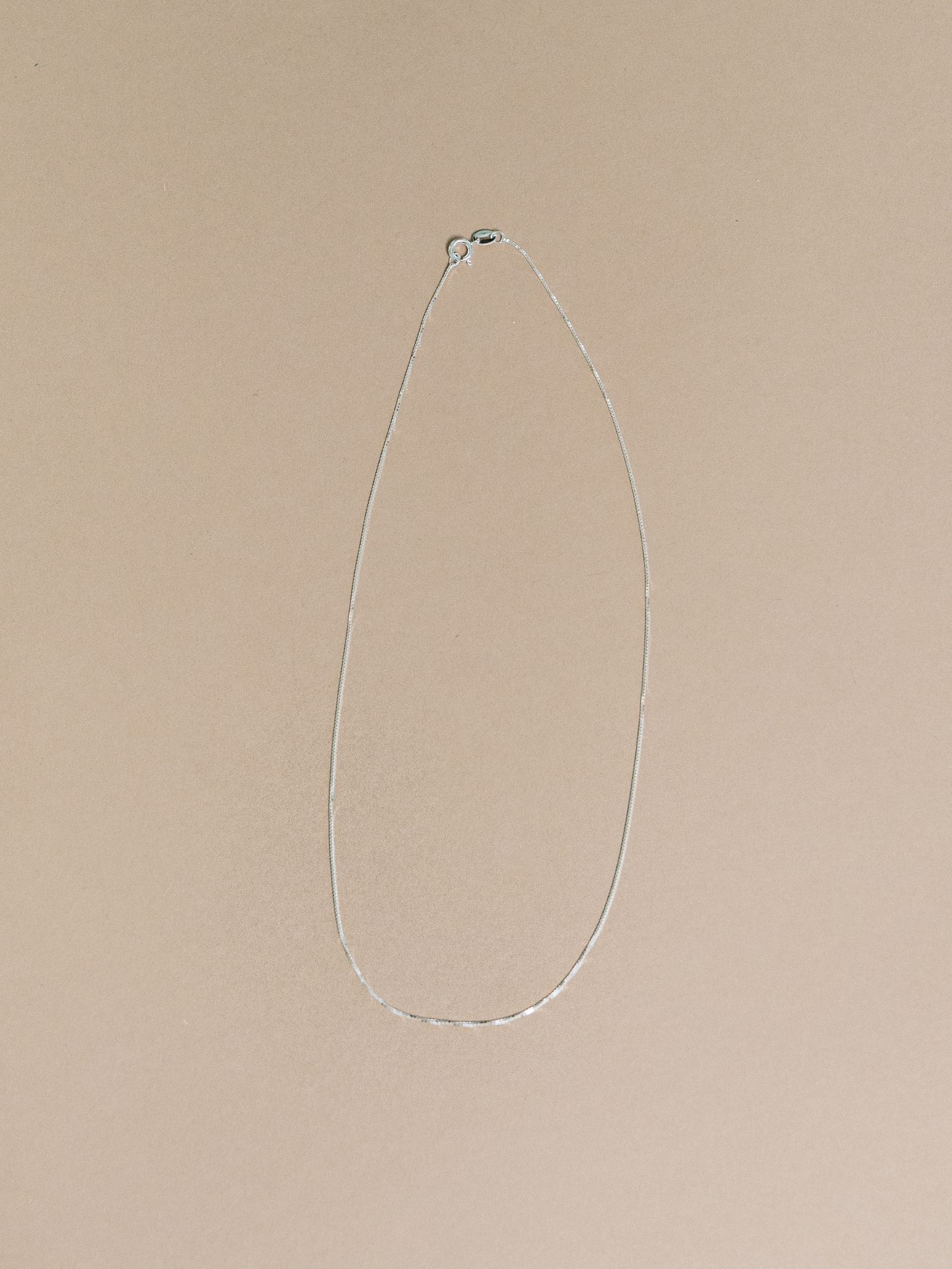 Delicate Staple Box Chain - Silver