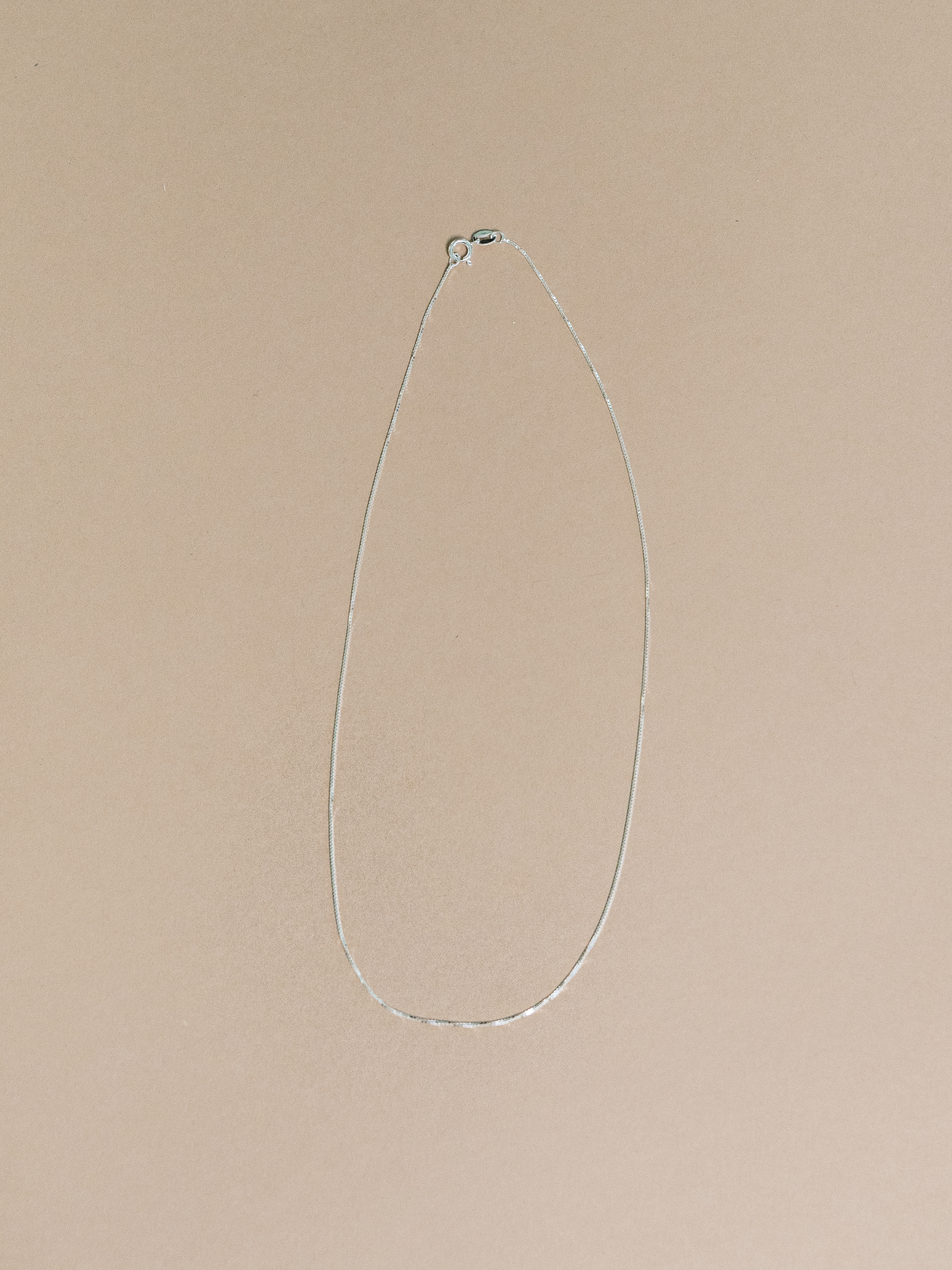 Delicate Staple Box Chain - Silver