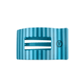 Splash Zone Medium Flat Rectangle Hair Clip | TELETIES 3.75" Nearly Unbreakable Blue Stripe Claw Clip