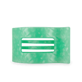 Spring Splash Large Flat Rectangle Hair Clip | TELETIES 4" Nearly Unbreakable Green Claw Clip