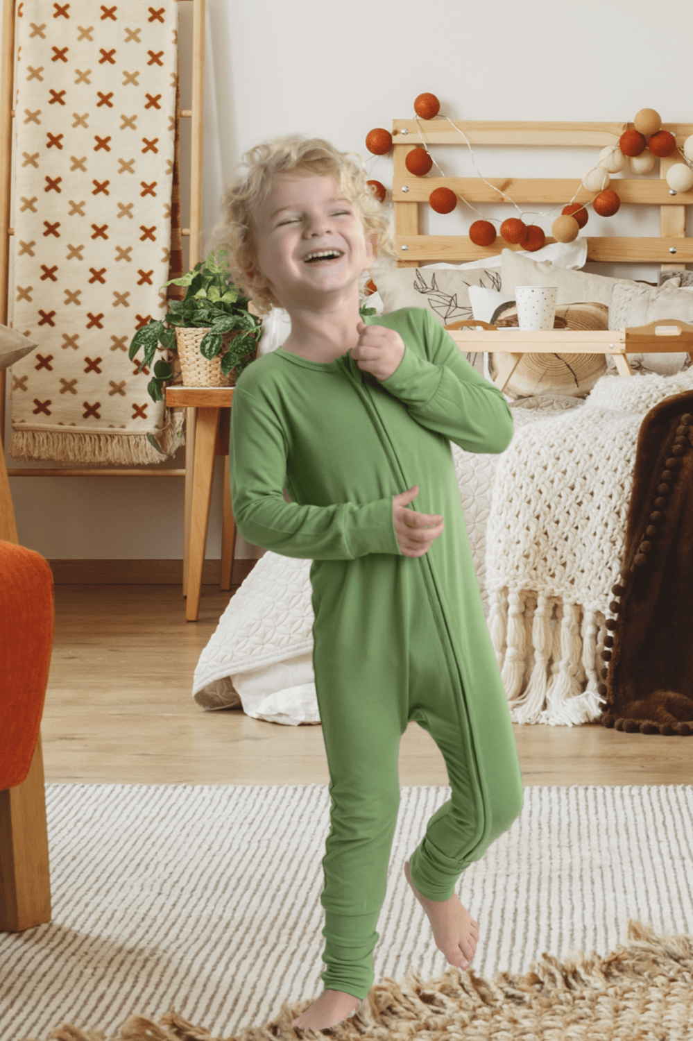 Green Bamboo Romper