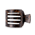 Tortoise Large Flat Square Hair Clip | TELETIES 4.5" Nearly Unbreakable Tortoise Shell Claw Clip
