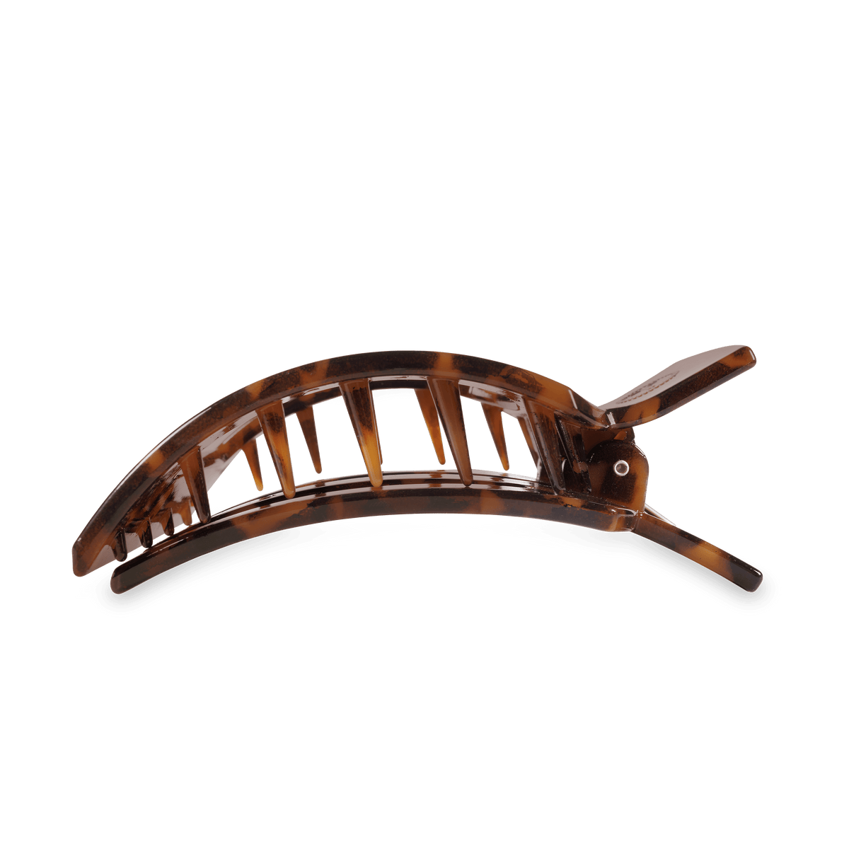 Tortoise Large Flat Square Hair Clip | TELETIES 4.5" Nearly Unbreakable Tortoise Shell Claw Clip