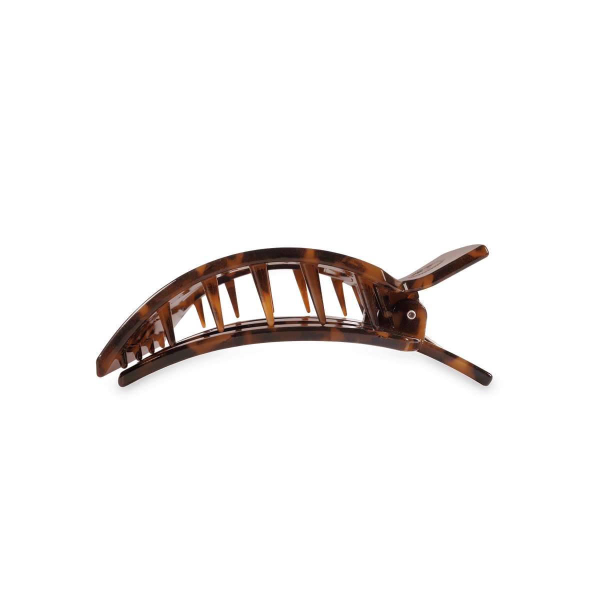Tortoise Medium Flat Square Hair Clip | TELETIES 3.6" Nearly Unbreakable Tortoise Shell Claw Clip