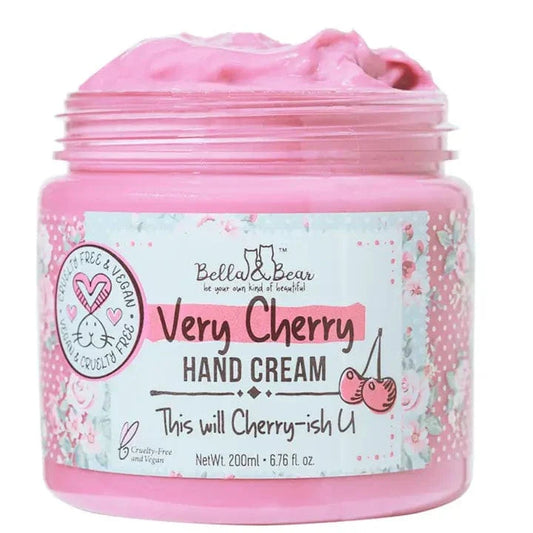 Bella & Bear Hand Cream for Women | Very Cherry Hand Lotion 6.7oz