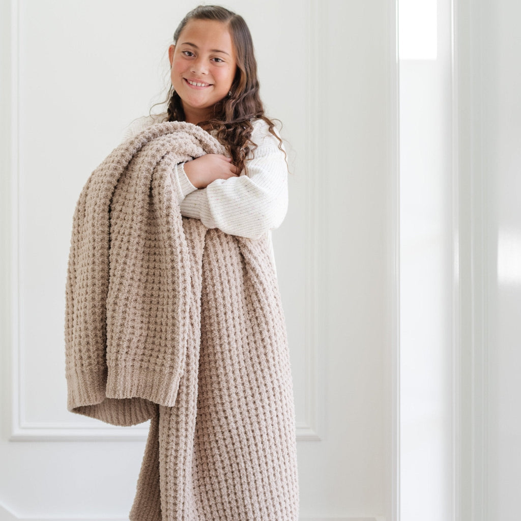 WAFFLE KNIT TODDLER BLANKETS