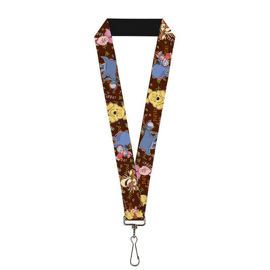 LANYARD - 1.0" - WINNIE THE POOH CHARACTER POSES